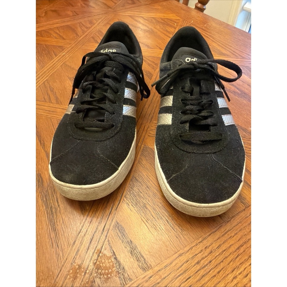 Adidas Women's Black Suede Court set Shoes US 7 1/2 Sneakers Skater Runners